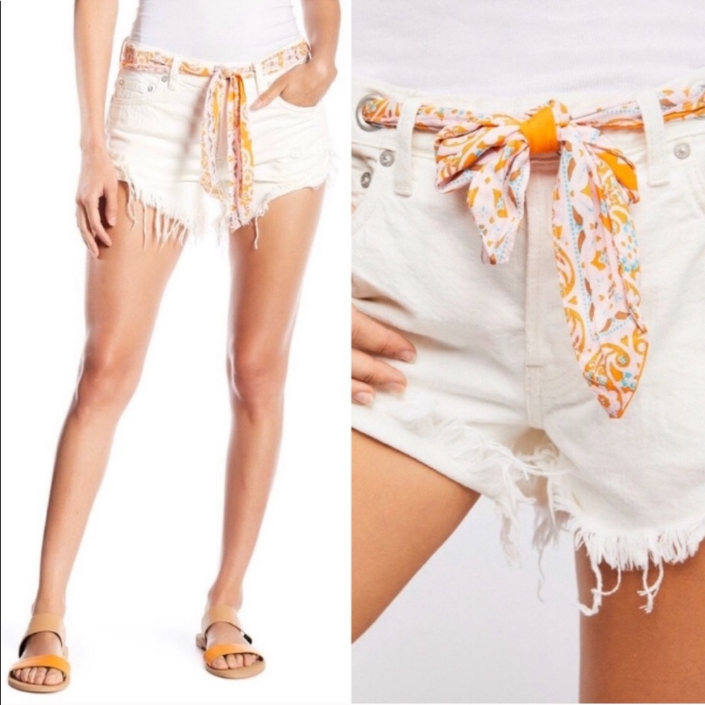 Free People White Shorts